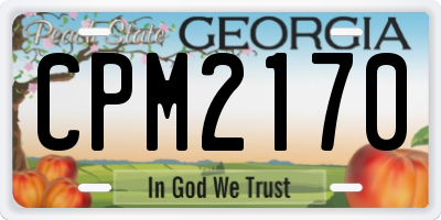 GA license plate CPM2170
