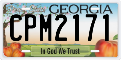 GA license plate CPM2171