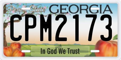 GA license plate CPM2173