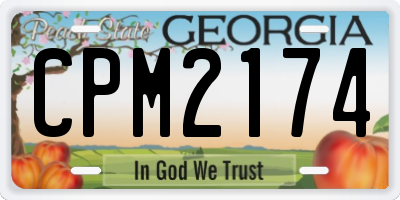 GA license plate CPM2174