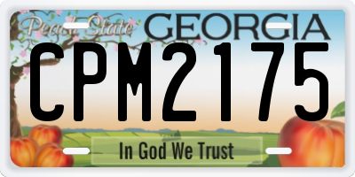 GA license plate CPM2175