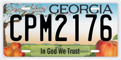 GA license plate CPM2176