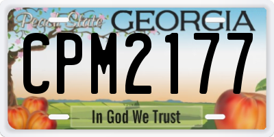 GA license plate CPM2177