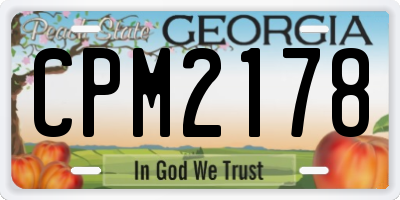 GA license plate CPM2178