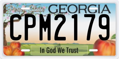 GA license plate CPM2179