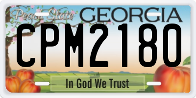 GA license plate CPM2180
