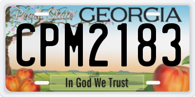 GA license plate CPM2183
