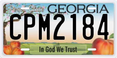 GA license plate CPM2184