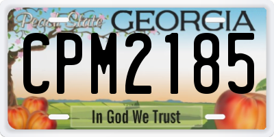 GA license plate CPM2185