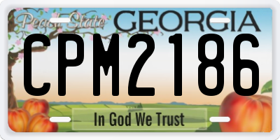 GA license plate CPM2186