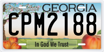 GA license plate CPM2188
