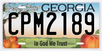 GA license plate CPM2189