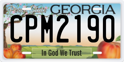 GA license plate CPM2190