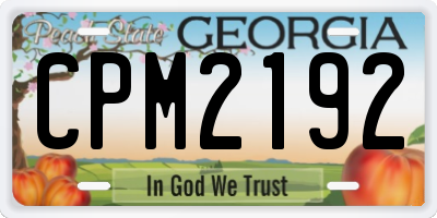 GA license plate CPM2192