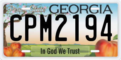 GA license plate CPM2194
