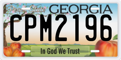 GA license plate CPM2196