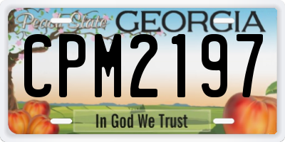 GA license plate CPM2197