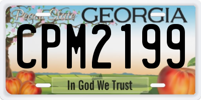 GA license plate CPM2199