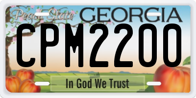 GA license plate CPM2200