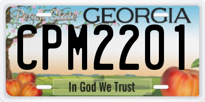 GA license plate CPM2201