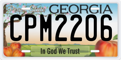 GA license plate CPM2206