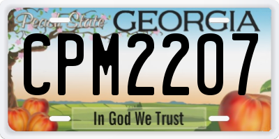 GA license plate CPM2207