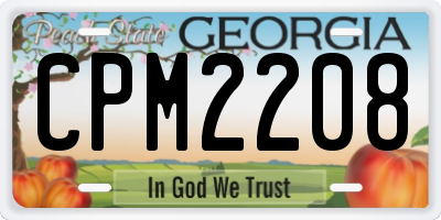 GA license plate CPM2208