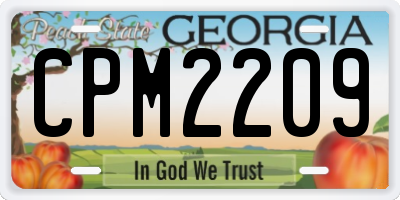 GA license plate CPM2209
