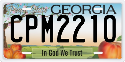 GA license plate CPM2210
