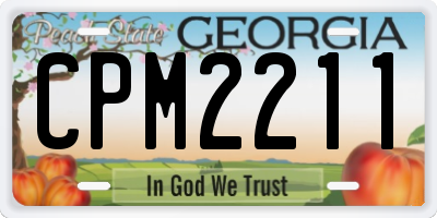 GA license plate CPM2211