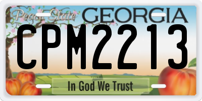 GA license plate CPM2213