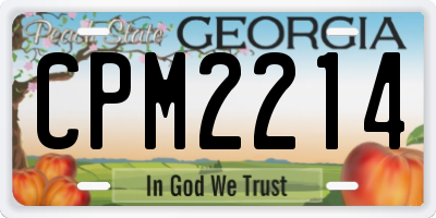 GA license plate CPM2214