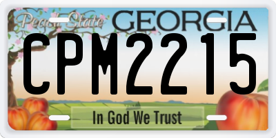 GA license plate CPM2215