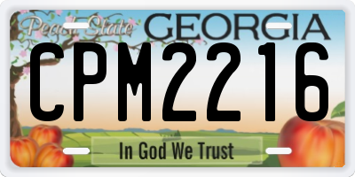 GA license plate CPM2216