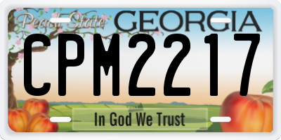 GA license plate CPM2217