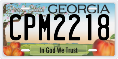 GA license plate CPM2218