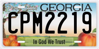 GA license plate CPM2219