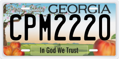 GA license plate CPM2220