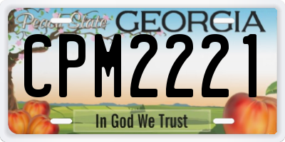 GA license plate CPM2221