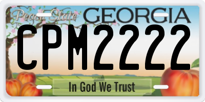 GA license plate CPM2222