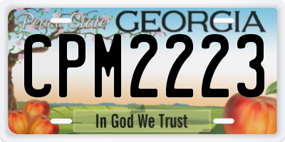 GA license plate CPM2223