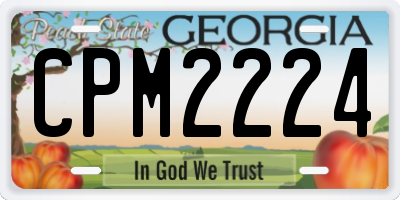 GA license plate CPM2224