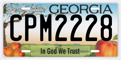 GA license plate CPM2228