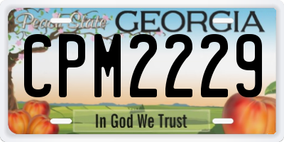 GA license plate CPM2229