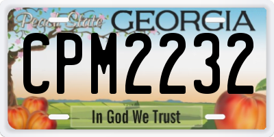 GA license plate CPM2232