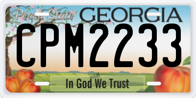 GA license plate CPM2233