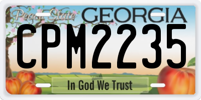 GA license plate CPM2235