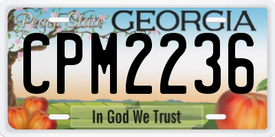 GA license plate CPM2236