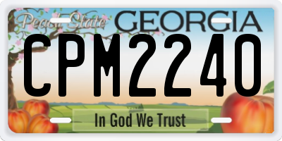 GA license plate CPM2240