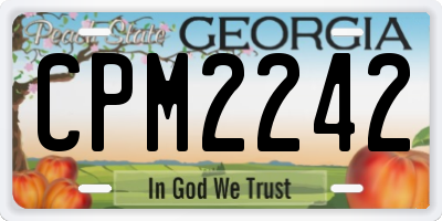 GA license plate CPM2242